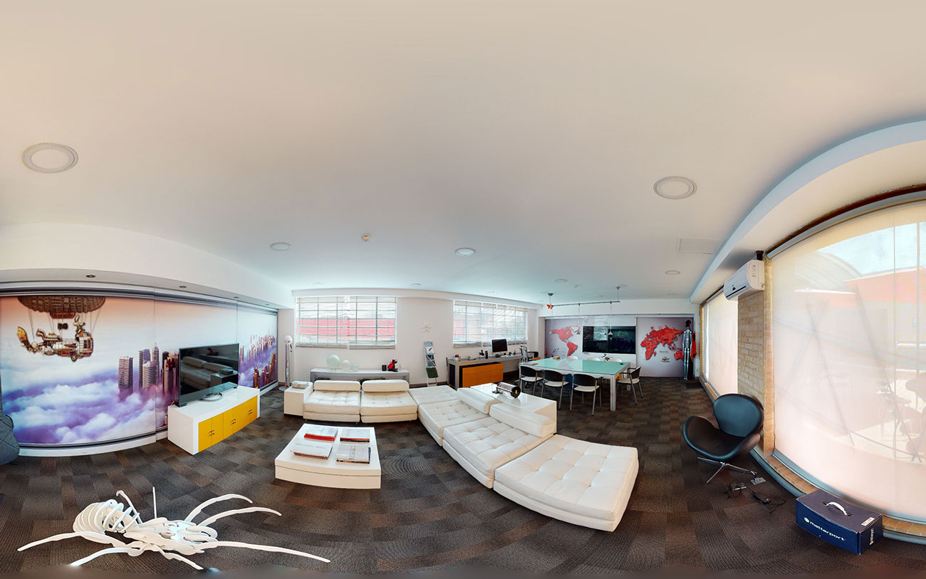 recorrido virtual oficina diseño de interior mobiliario sillas interexpo virtual imagen 360