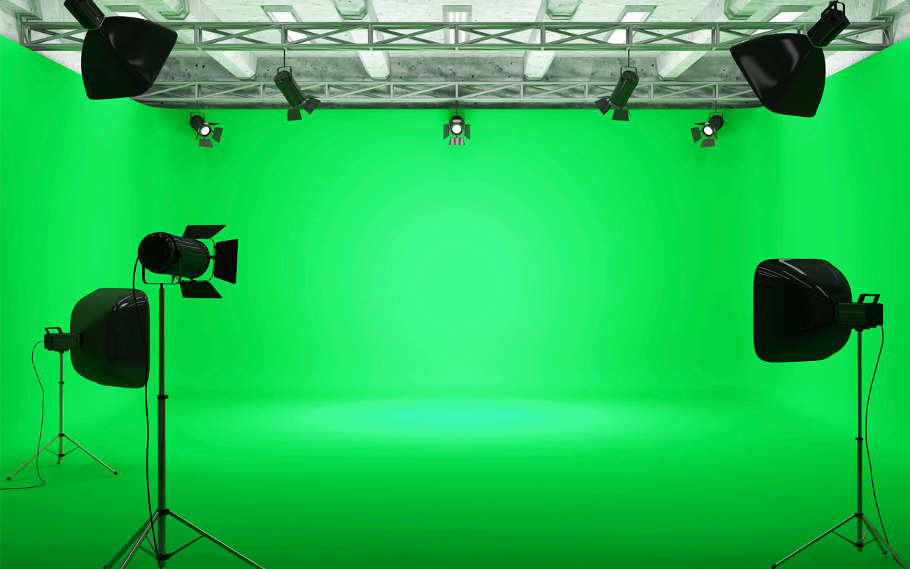 croma green screen pantalla verde grabacion en vivo esudio