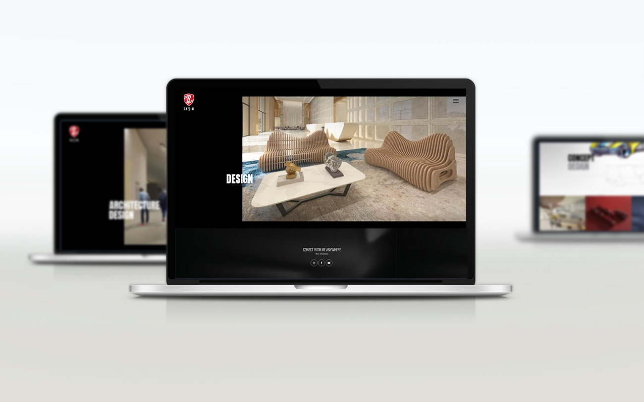 mockup website diseño web razzini interexpo diseño y arquitectura